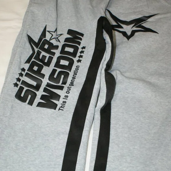 Super Wisdom sweat suit w\drawstring bell bottom pants, Hoodie w\drawstring LG - Picture 3 of 15
